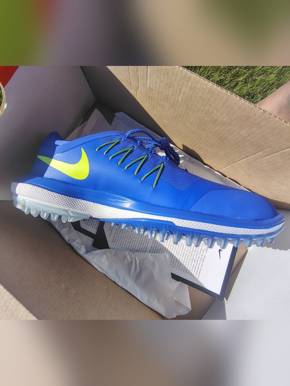Nike Lunar Control Vapor Golf Shoes — Blue/Neon